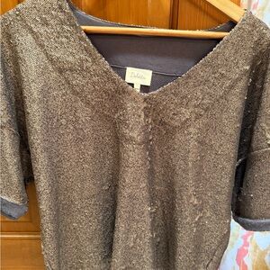 Deletta Women's Gold Sequin Blouse